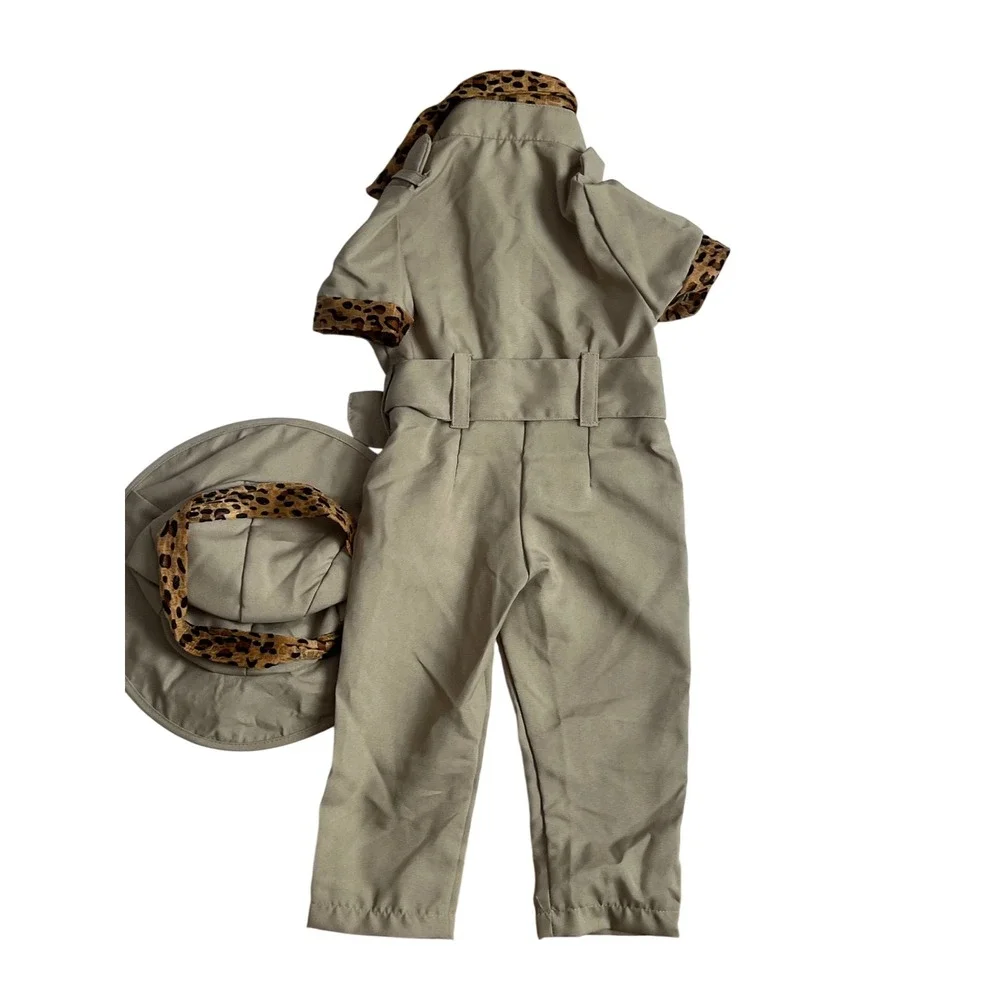 Kids Safari Zookeeper Costume Tan Leopard 18 Months Halloween